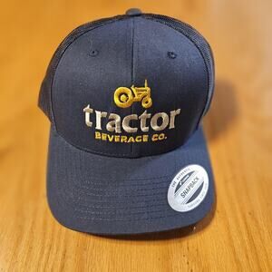 Tractor Beverage Co Hat Cap Snap Back Navy Trucker Mesh Mens One Size Yupoong